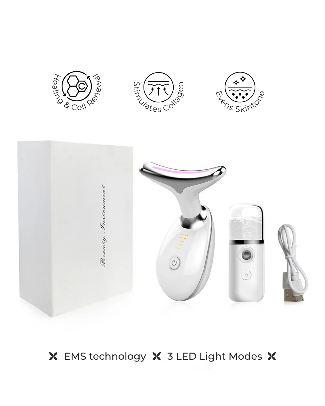 Radiance EMS Neck & Face Sculptor – LED Photon Therapy Device