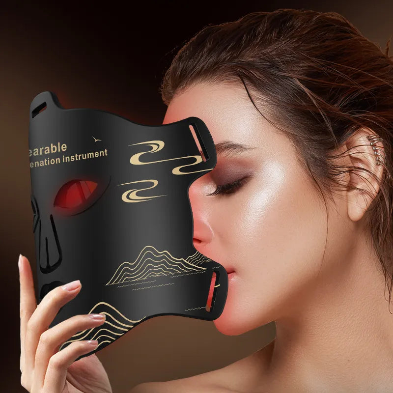 Solis Red LED & Infrared Anti-Ageing Mask – Flexible Silicone Light Therapy Device